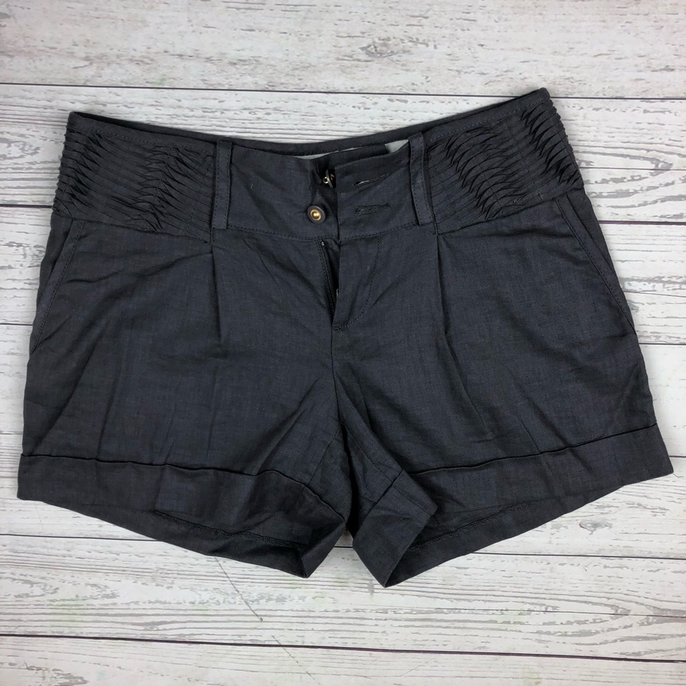 Anthropologie Elevenses Linen Blend Shorts